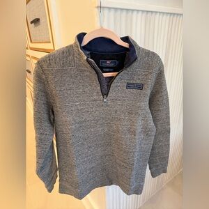 Vineyard Vines Men's Heather Gray Zip-Up Sweatshirt - The Shep Shirt